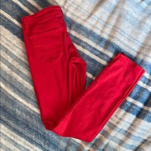 American Eagle 🦅 stretch red jegging